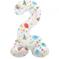 Folat Folienballon stehend 2 Joyful party 41 cm