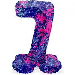 Folat Folienballon stehend 7 Paint splash 41 cm