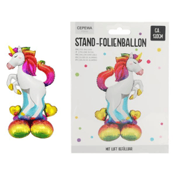 Folienballon stehend Einhorn, ca. 130cmH