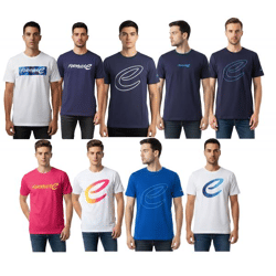 Formula E Herren T-Shirt Baumwoll-Shirt mit Formula E Logo Sommer-Shirt in Weiß, Navy, Blau, Navy, Weiß, Navy, Pink, Navy oder Weiß