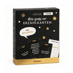 Fragekarten „Happy New Year“ – deutschsprachiges Set mit 55 Stück