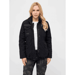 funktionale Brandit Damen Jacke Reißverschluss Taschen mit Baumwolle Schwarz