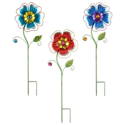 Gartenstecker Blume, 3/s, 71cmH