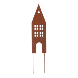 Gartenstecker Haus, rusty, M, ca.8x35cm