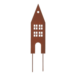 Gartenstecker Haus, rusty, S, ca.5x24cm