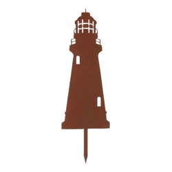 Gartenstecker Leuchtturm, rusty, ca.10x32cm