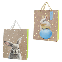 Geschenktüte Ostern, Hase, 2/s, M, ca. 23cmH