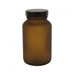 Glasflasche mit Deckel braun 120 ml