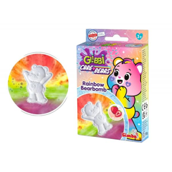 GLIBBI Bears Rainbow Badebombe Magischer Badezusatz für Kinder ab 3 Jahren Sprudelnde Badekugel mit Regenbogen-Effekt & Erdbeer-Aroma
