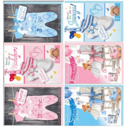 Greeting cards baby / birth - 100 pieces - 6 motifs