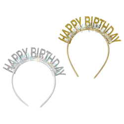 Haarreif Happy Birthday Design 2, 2/s, ca. 16cmH