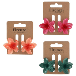 Haarspange Blume Hibiskus 2er Set, 4/s, ca.4cmD
