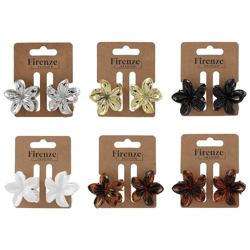 Haarspange Blume Nova,2er Set, 6/s, ca. 4cmD