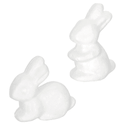 Hase, Styropor, DIY, weiß, 8er Set, 2/s