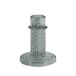Housevitamin Kerzenleuchter Twist Rauchglas grau 10 cm