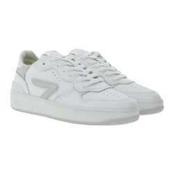 HUB Smash L31 Damen Sneaker mit Terry-Fütterung Echtleder-Schuhe W5008L31-L10-945 Weiß/Silber