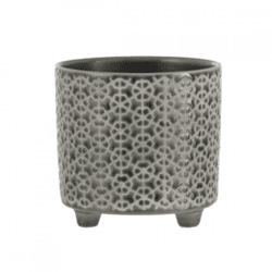 J-Line Blumentopf „Bloem S“, grau, 12 cm
