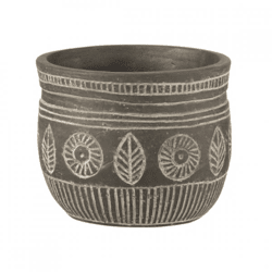 J-Line Blumentopf Fresco S grau 13 cm