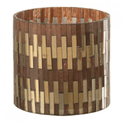 J-line Teelichthalter „Chic“, braun, 10,5 cm