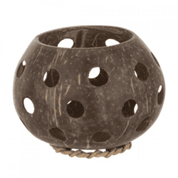 J-Line Teelichthalter Kokosnuss 10 cm