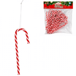 Weihnachtsaufhänger Zuckerstange 14,5 cm 24 Stück