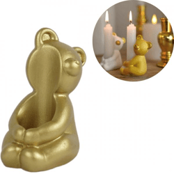 Kerzenhalter Bär gold 8 cm