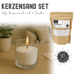 Kerzensand und Dochte Set, DIY, Weiß, ca. 250g