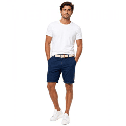 klassische 11 PROJECT PRFribus Herren Chino Shorts inkl. Gürtel mit Knopf und Reißverschluss Shorts 20714807ME-194024 Blau