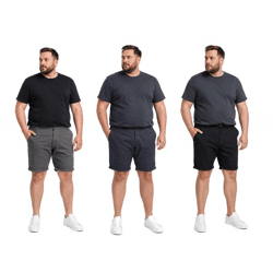 klassische SOLID SDMontijo BT Herren Chino Shorts mit Reißverschluss Shorts Große Größen 21300875 in Grau, Blau oder Schwarz