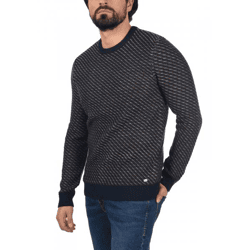 klassischer BLEND BHCalisto Herren Grobstrickpullover mit Rundhals Strickpullover 20711925ME-193923 Blau