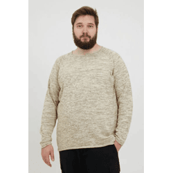 klassischer BLEND BHDan BT Herren Feinstrickpullover mit Rundhals Strickpullover Große Größen 20713439ME-120105 Beige