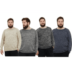 klassischer BLEND BHDan BT Herren Feinstrickpullover mit Rundhals Strickpullover Große Größen 20713439 in Beige, Grau, Schwarz oder Blau