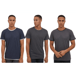 klassisches 11 PROJECT PRVenanzio Herren T-Shirt mit Rundhals Shirt 20714124ME in Blau Dunkelgrau oder Grau