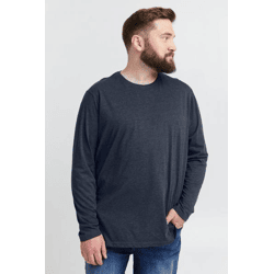 klassisches SOLID SDBedon BT Herren Longsleeve mit Rundhals Langarm-Shirt Große Größen 21300882-ME-1940101 Blau