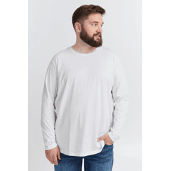 klassisches SOLID SDBedon BT Herren Longsleeve mit Rundhals Langarm-Shirt Große Größen 21300882-ME-110601 Weiß