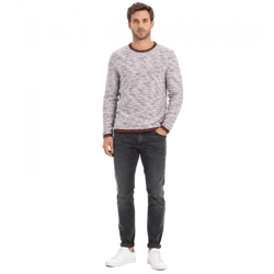 klassisches SOLID SDFlocks Herren Sweatshirt mit Rundhals Pullover 21102722ME-985 Rot