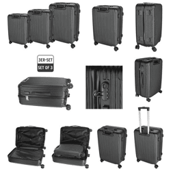 Kofferset A036 3tlg Schwarz