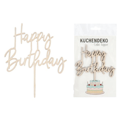 Kuchendeko, Cake Topper, Happy Birthday, ca.16cmH
