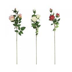 Künstliche Blumen Rosen 82 cm 3 Stück sortiert
