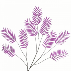 Künstlicher Palmwedelzweig lila 150 cm