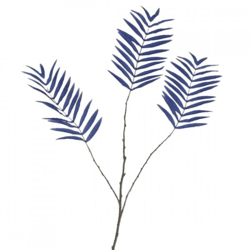 Künstliches Palmblatt Seide blau 95 cm