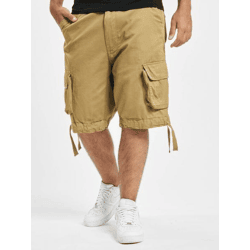 lässige Brandit Herren Shorts Kordelzug Reißverschluss Beige