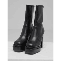 lässige Buffalo Damen Boots Schwarz