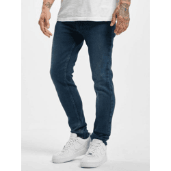 lässige Denim Project Herren Jeans Skinny Fit Stretch Reißverschluss mit Baumwolle Blau
