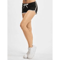 lässige Urban Classics Damen Hose Stretch Slim Fit 280 g/m² Schwarz/Weiß