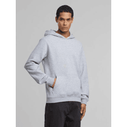 lässiger URBAN CLASSICS Herren Hoodie Rippbündchen Kapuze 270 g/m² Grau