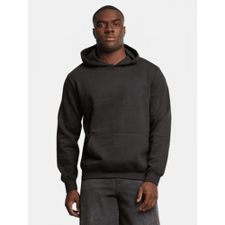 lässiger URBAN CLASSICS Herren Hoodie Rippbündchen Kapuze 270 g/m² Schwarz