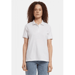 lässiges Urban Classics Damen Polo-Shirt 220 g/m² mit Baumwolle Weiß
