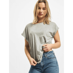 lässiges Urban Classics Damen T-Shirt 140 g/m² mit Baumwolle Grau