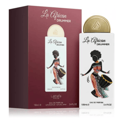 Lattafa La African Drummer Damen Eau de Parfum fruchtig-frisches Körper-Parfüm mit warmer orientalischer Ausstrahlung in 100ml Weiß